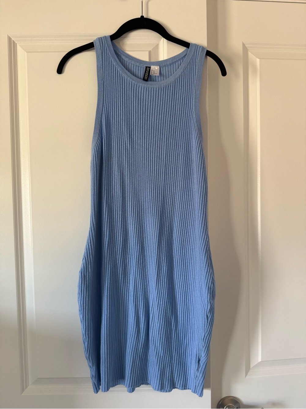 H&M Divided Line - Light Blue Ribbed Tank Dress